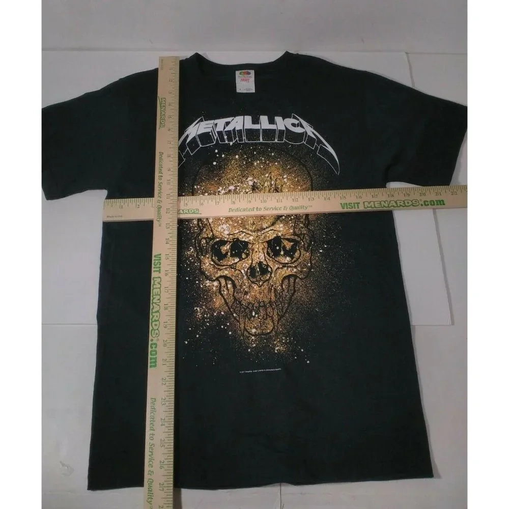 Metallica 2011 Tour big logo T-Shirt black Rock Metal Sz Small Fruit of Loom - Picture 5 of 7